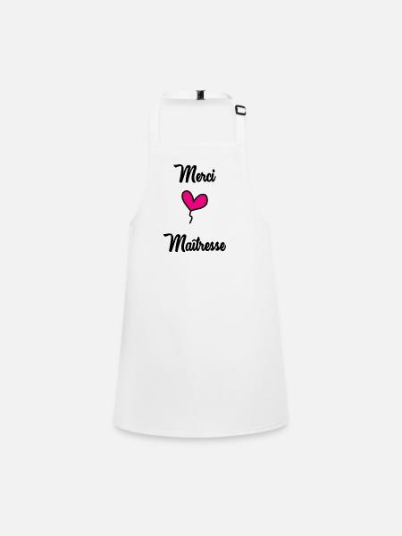 THANK YOU. MISTRESS. THANK YOU MISTRESS. MISTRESS - Children's Apron - white - Front