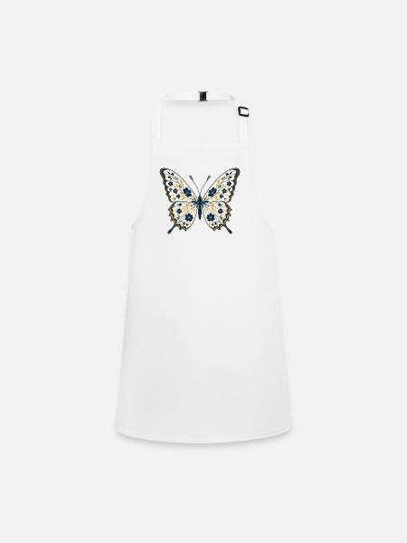 Botanical Butterfly - Schürze für Kinder - Weiß - Vorne