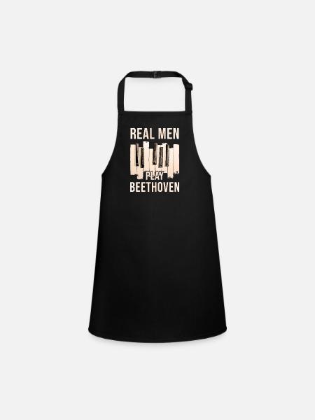 Beethoven - Children's Apron - black - Front