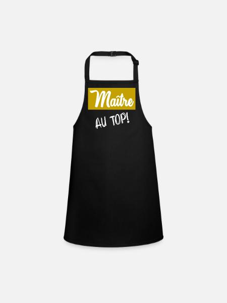 MASTER. MASTER. THANK YOU. THANK YOU MASTER - Children's Apron - black - Front