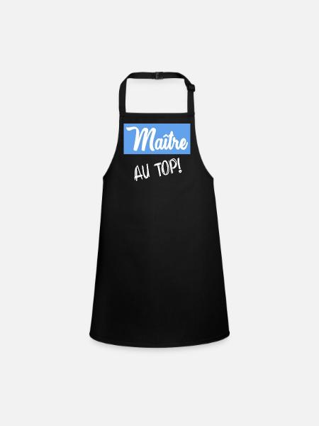 MASTER. MASTER. THANK YOU. THANK YOU MASTER - Children's Apron - black - Front