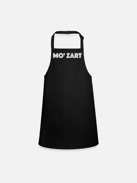 Mozart Wolfgang Amadeus - Children's Apron - black - Front