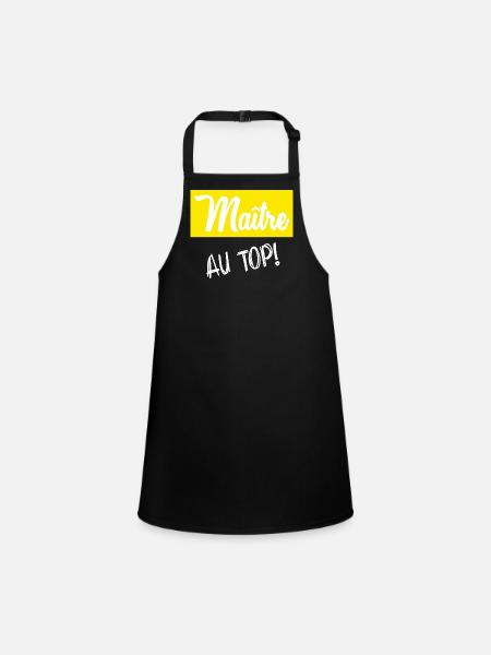 MASTER. MASTER. HUMOR - Children's Apron - black - Front