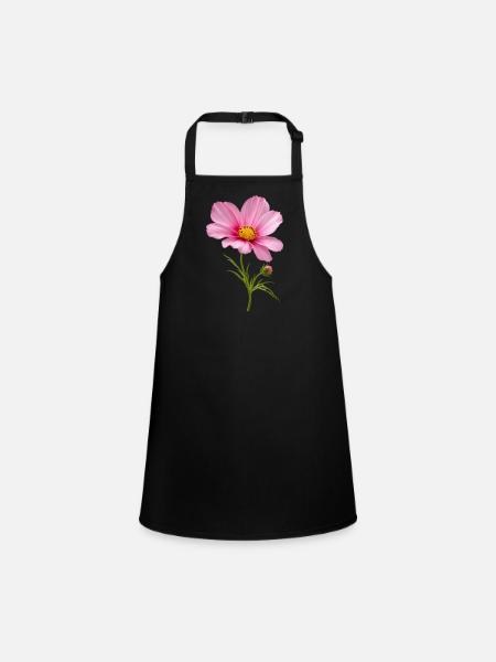 Pink Flower Nahaufnahme - Schürze für Kinder - Schwarz - Vorne