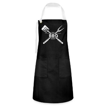 BBQ Kitchen Apron - Artisan Apron - black/white - Front - Zoe (177cm)