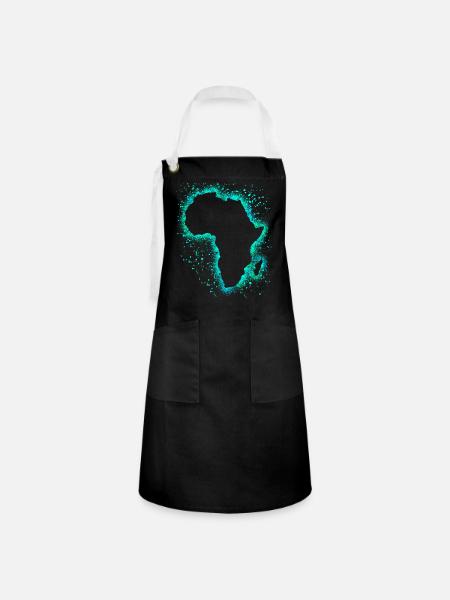 Afrika - Kontrastschürze - Schwarz/Weiß