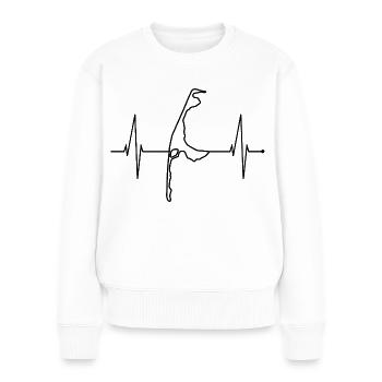 Sylt Skyline Nordsee Herzschlag Nordfriesen Sylter - Frauen Premium Bio Pullover - Weiß - Vorne - Julia (174cm)