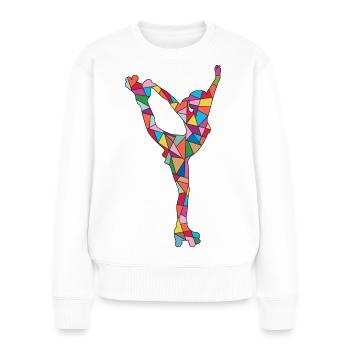 Rollschuh Kinder Roller Skating Mädchen Rollschuhe - Frauen Premium Bio Pullover - Weiß - Vorne - Julia (174cm)