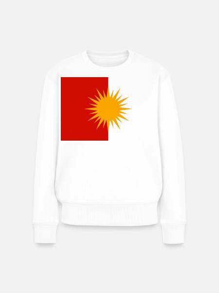 Yeziden / Jesiden Flagge - Frauen Premium Bio Pullover - Weiß