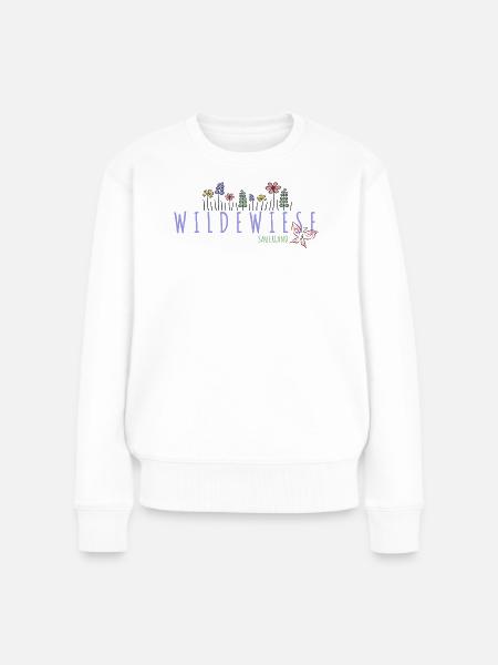 Wildewiese im Sauerland - Frauen Premium Bio Pullover - Weiß