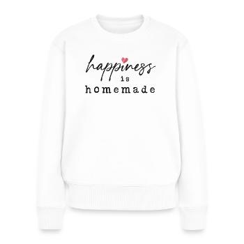Happiness is Homemade - Frauen Premium Bio Pullover - Weiß - Vorne - Julia (174cm)