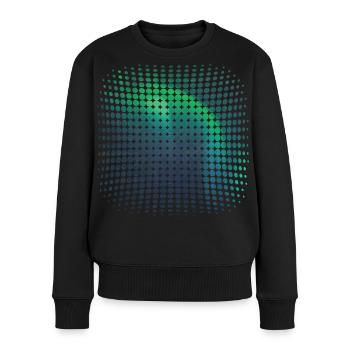 Polarlicht Aurora Borealis Nordlichter - Frauen Premium Bio Pullover - Schwarz - Vorne - Julia (174cm)