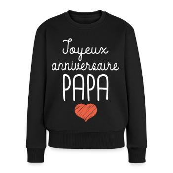 Joyeux Anniversaire Papa Cadeau Humour - Pull Premium bio Femme - noir - Devant - Julia (174cm)