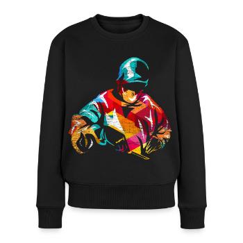 Umsichtiger Neurochirurg Operationssaal - Frauen Premium Bio Pullover - Schwarz - Vorne - Julia (174cm)