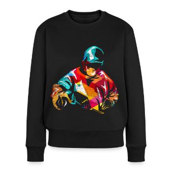 Umsichtiger Neurochirurg Operationssaal - Frauen Premium Bio Pullover - Schwarz - Vorne - Julia (174cm)