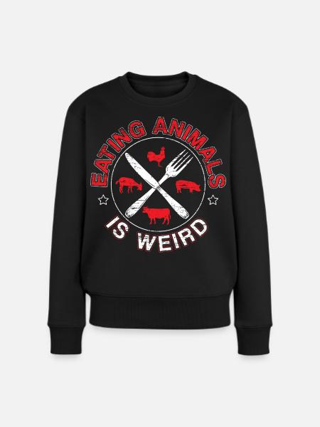 Vegan Statement Animal Rights - Frauen Premium Bio Pullover - Schwarz