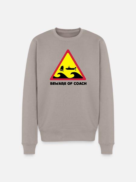 Beware Of Coach - Opti Edition - Männer Premium Bio Pullover - Taupe