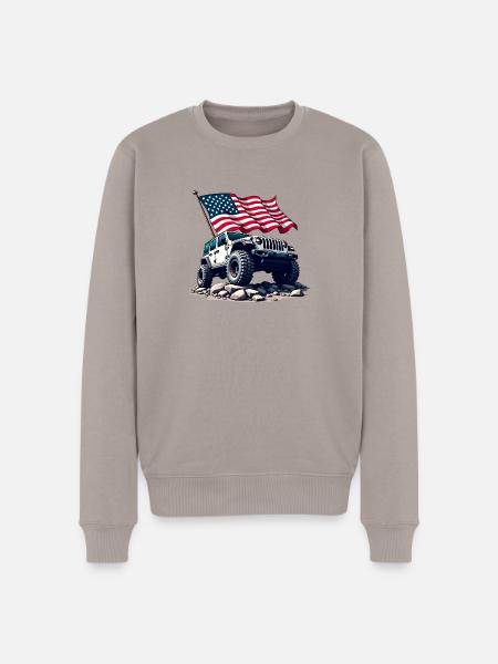 American Off-Road - Men's Premium Organic Jumper - taupe