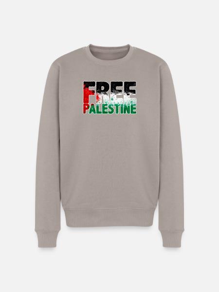 free Palestine - Men's Premium Organic Jumper - taupe