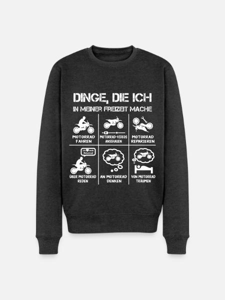 Freizeit - Motorradfahrer - Biker - Männer Premium Bio Pullover - Anthrazit meliert