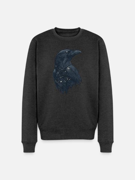 Raven - Men's Premium Organic Jumper - heather anthracite