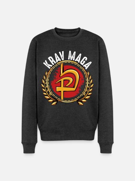 Krav Maga - Men's Premium Organic Jumper - heather anthracite
