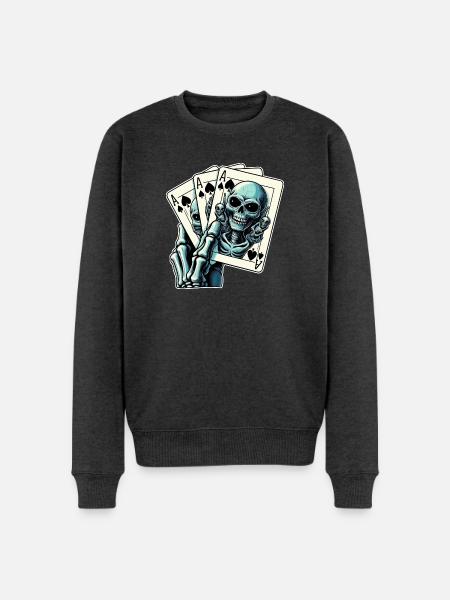 Jeu de cartes Alien - Pull Premium bio Homme - anthracite chiné
