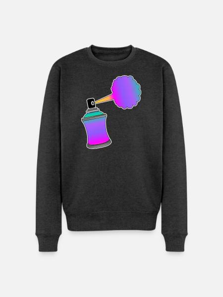 Spraydose Graffiti - Männer Premium Bio Pullover - Anthrazit meliert