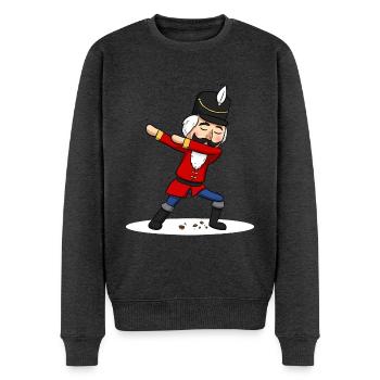 Dabbing Nutcracker - Männer Premium Bio Pullover - Anthrazit meliert - Vorne - Thijin (182cm)