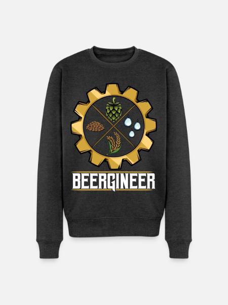 Beergineer Brau-Gear Emblem - Men's Premium Organic Jumper - heather anthracite