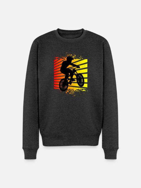Mountain bike mountain bikers - Men's Premium Organic Jumper - heather anthracite