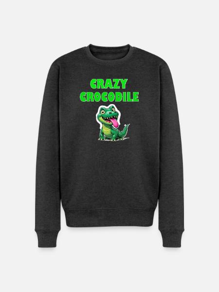 Crazy Crocodile - Men's Premium Organic Jumper - heather anthracite