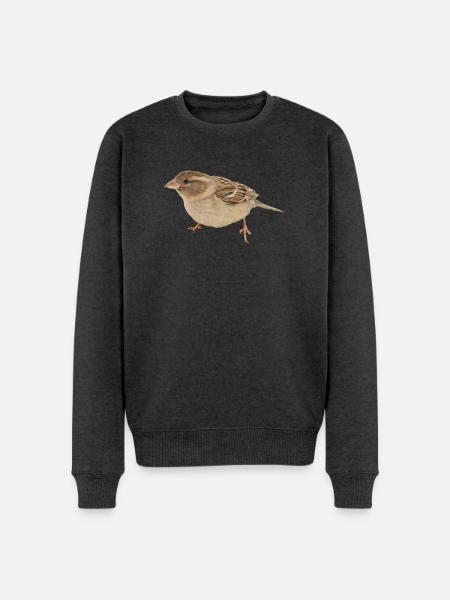 Vogel - Männer Premium Bio Pullover - Anthrazit meliert