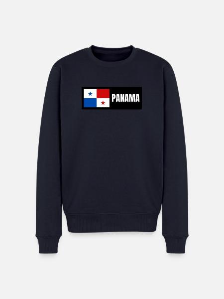 Panama Flagge - Männer Premium Bio Pullover - Navy