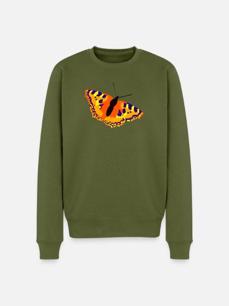 butterfly - Men's Premium Organic Jumper - khaki