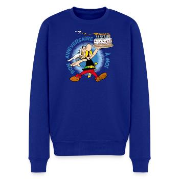 Asterix & Obelix Asterix Geburtstagstorte Design - Männer Premium Bio Pullover - Royalblau - Vorne - Thijin (182cm)