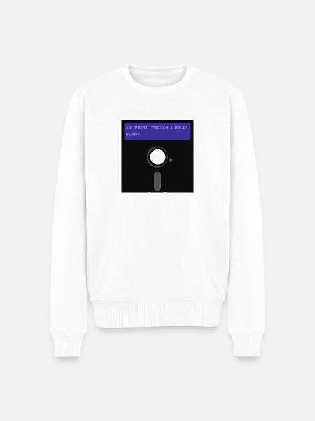floppy disk - Men's Premium Organic Jumper - white