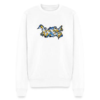 FCCZJ Graffiti - Männer Premium Bio Pullover - Weiß - Vorne - Thijin (182cm)