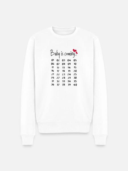 Sjov graviditet gravid gave forældre - Økologisk premium-sweatshirt til mænd - hvid