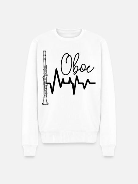 Oboe - Männer Premium Bio Pullover - Weiß