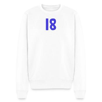 18. 18 JAHRE ALT. 18-JÄHRIGES JUBILÄUM. GEBURTSTAG 18 JAHRE. - Männer Premium Bio Pullover - Weiß - Vorne - Thijin (182cm)