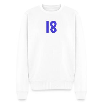 18. 18 JAHRE ALT. 18-JÄHRIGES JUBILÄUM. GEBURTSTAG 18 JAHRE. - Männer Premium Bio Pullover - Weiß - Vorne - Thijin (182cm)