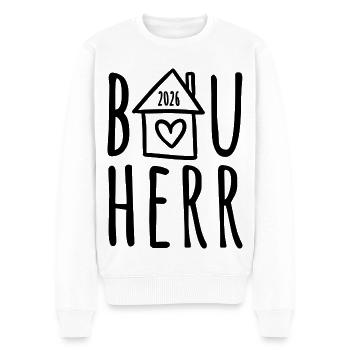 Bauherr 2026 - Männer Premium Bio Pullover - Weiß - Vorne - Thijin (182cm)