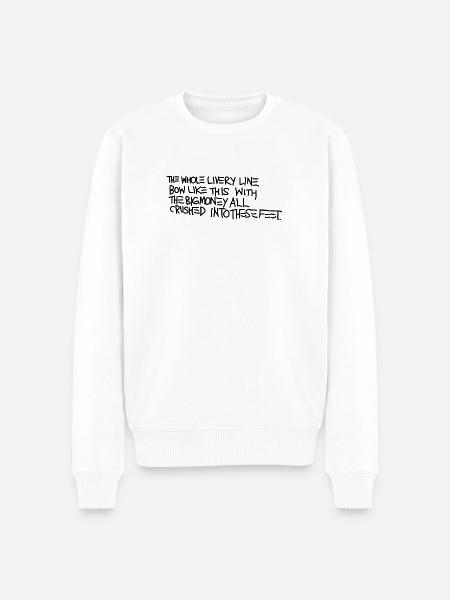 Basquiat - Männer Premium Bio Pullover - Weiß