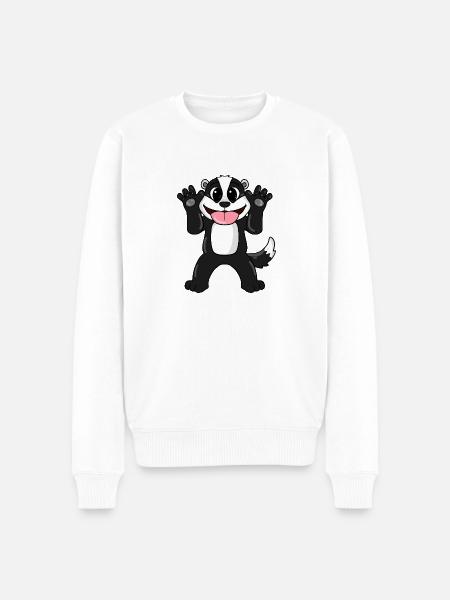 Badger - Men's Premium Organic Jumper - white