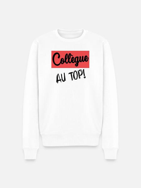 COLLEAGUE. START. RETIREMENT - Men's Premium Organic Jumper - white
