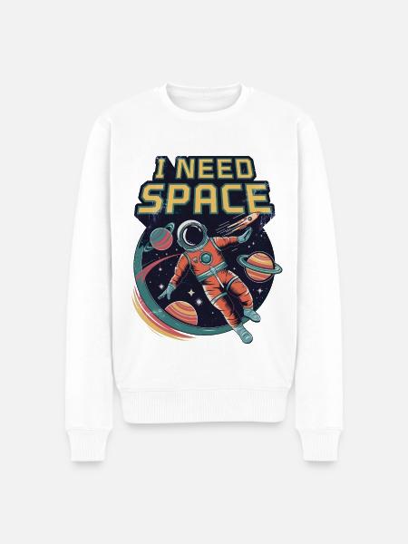 I Need Space - Men's Premium Organic Jumper - white