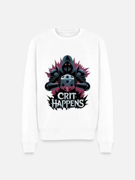 Crit Happens - Men's Premium Organic Jumper - white