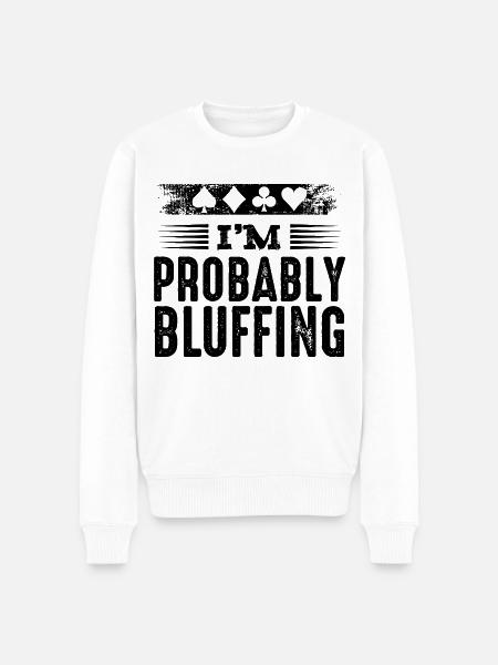 Poker - Men's Premium Organic Jumper - white