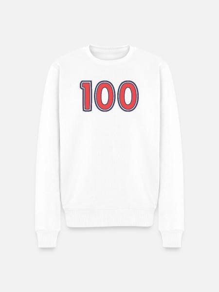 100. 100 YEARS. 100th ANNIVERSARY - Men's Premium Organic Jumper - white